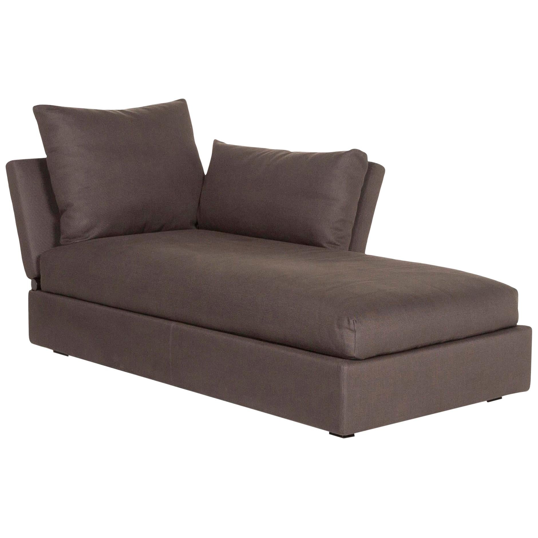 Flexform Fabric Sofa Brown Dark Brown Two-Seat Sleep Function Function Couch