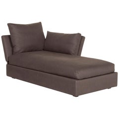 Used Flexform Fabric Sofa Brown Dark Brown Two-Seat Sleep Function Function Couch