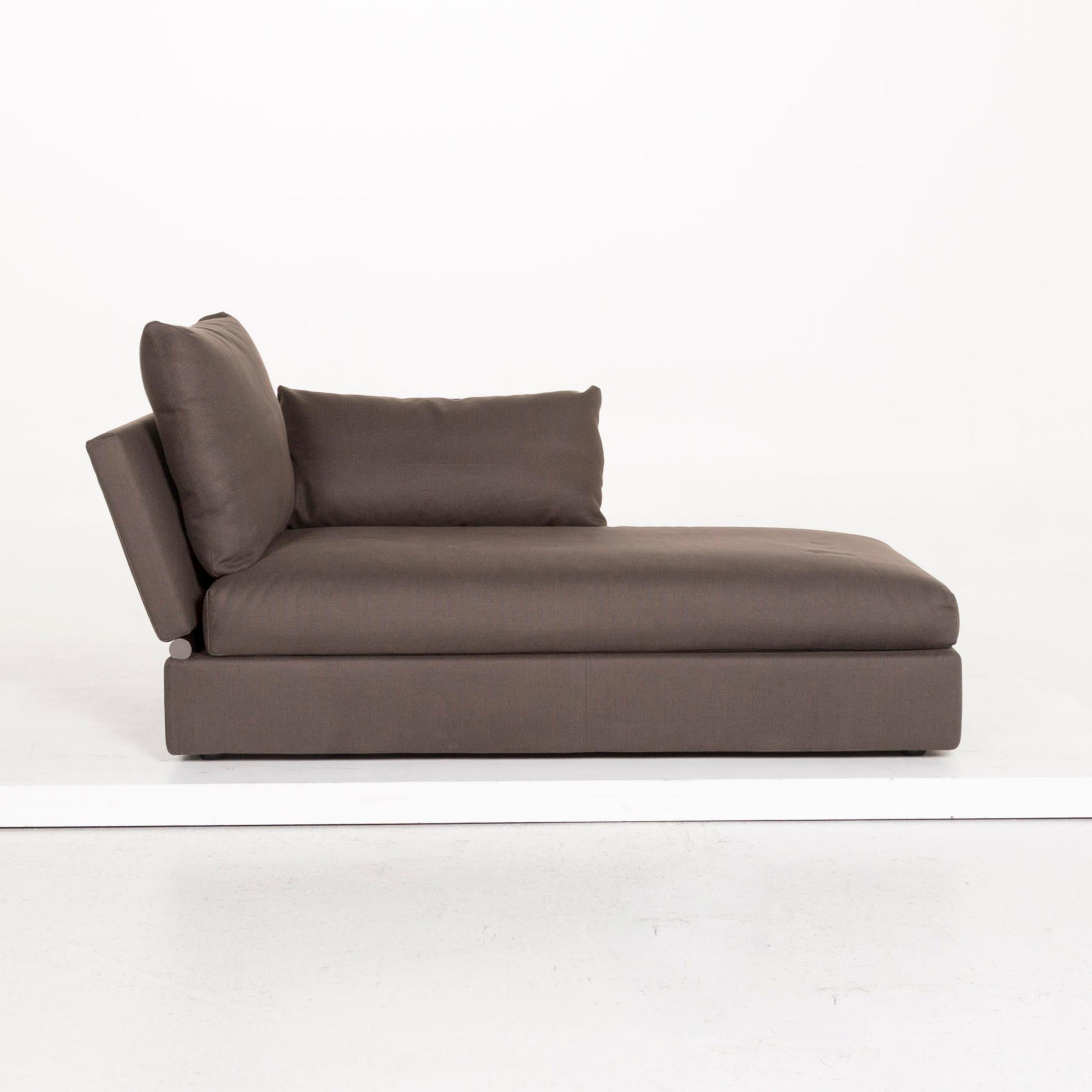 Flexform Fabric Sofa Brown Dark Brown Two-Seat Sleep Function Function Couch 3