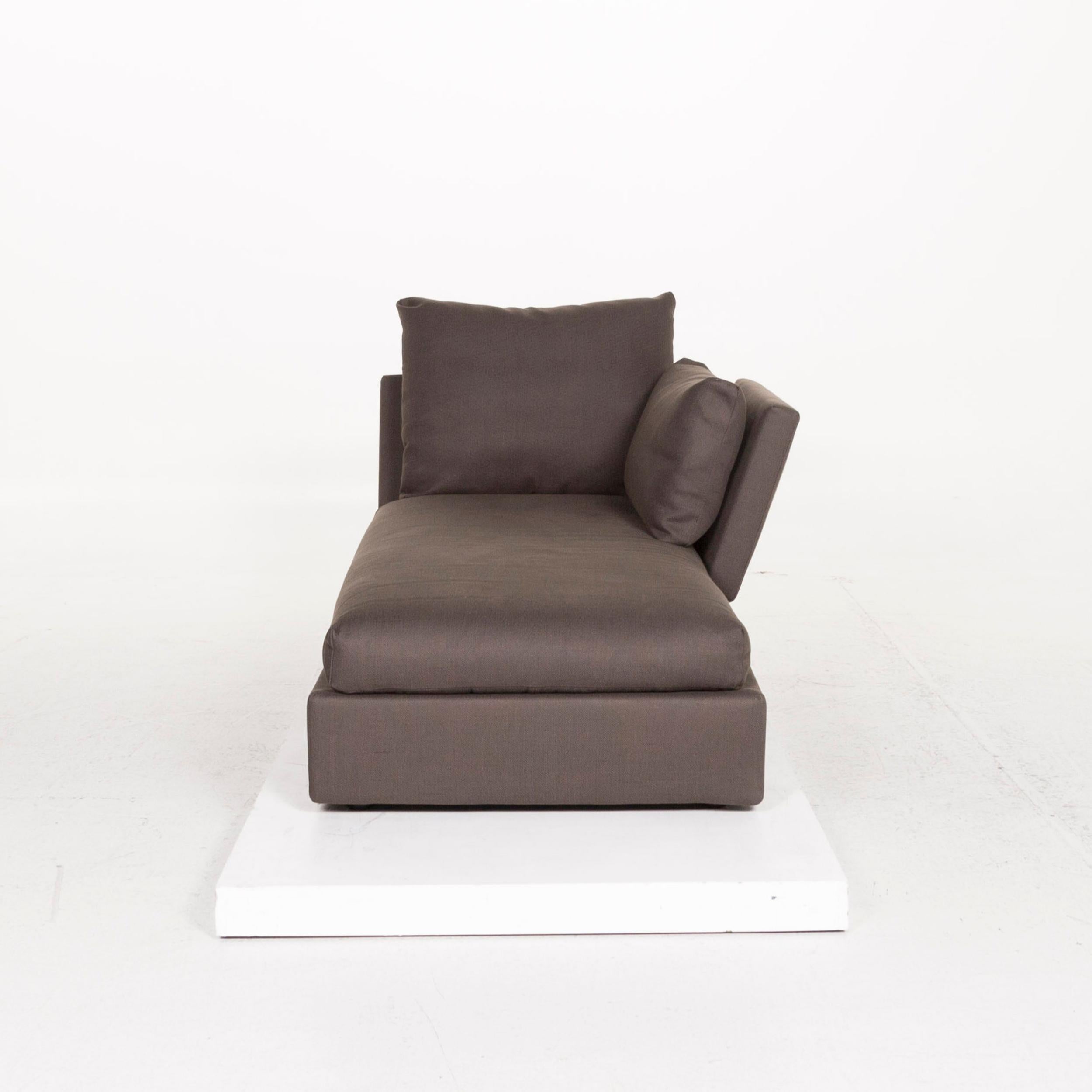 Flexform Fabric Sofa Brown Dark Brown Two-Seat Sleep Function Function Couch 1