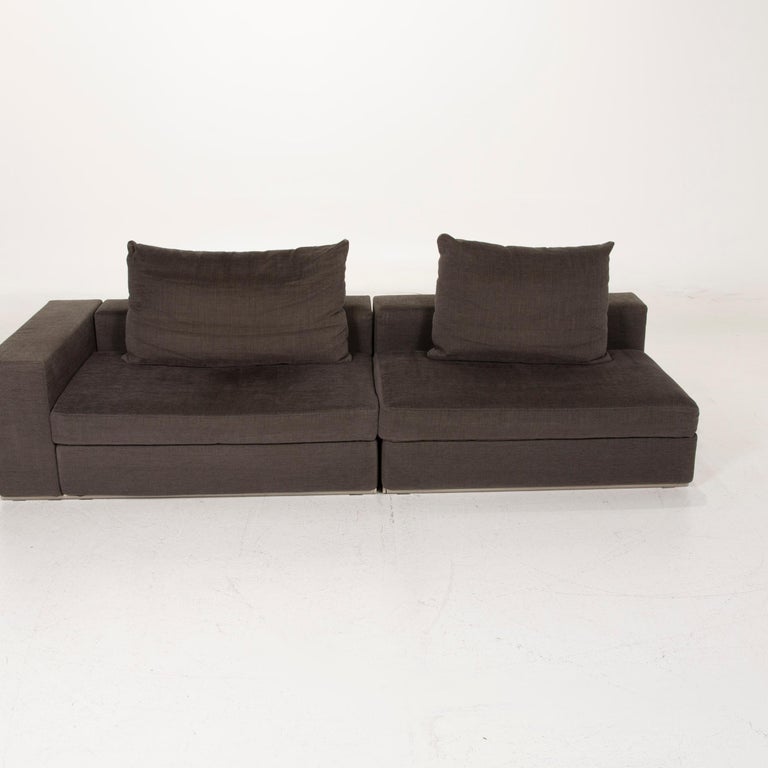 Flexform Groundpiece Fabric Sofa Green Three-Seat Gray at 1stDibs | 18-0523  tpx, green and gray fabric