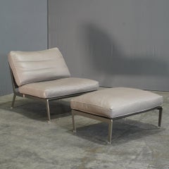 Flexform Happy Armchair & Footstool by Antonio Citterio
