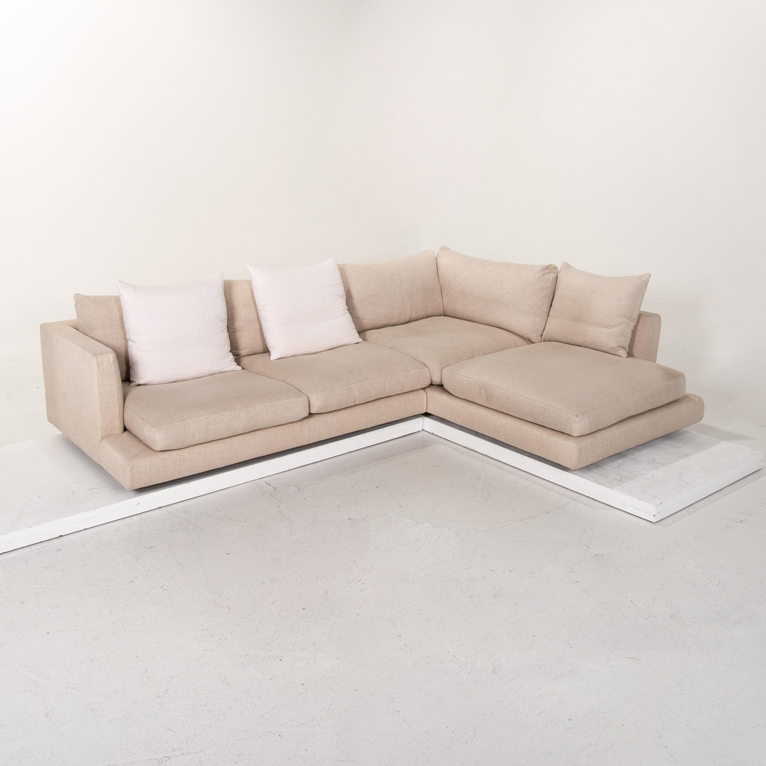 Flexform Long Island Fabric Corner Sofa Cream Sofa Couch 2