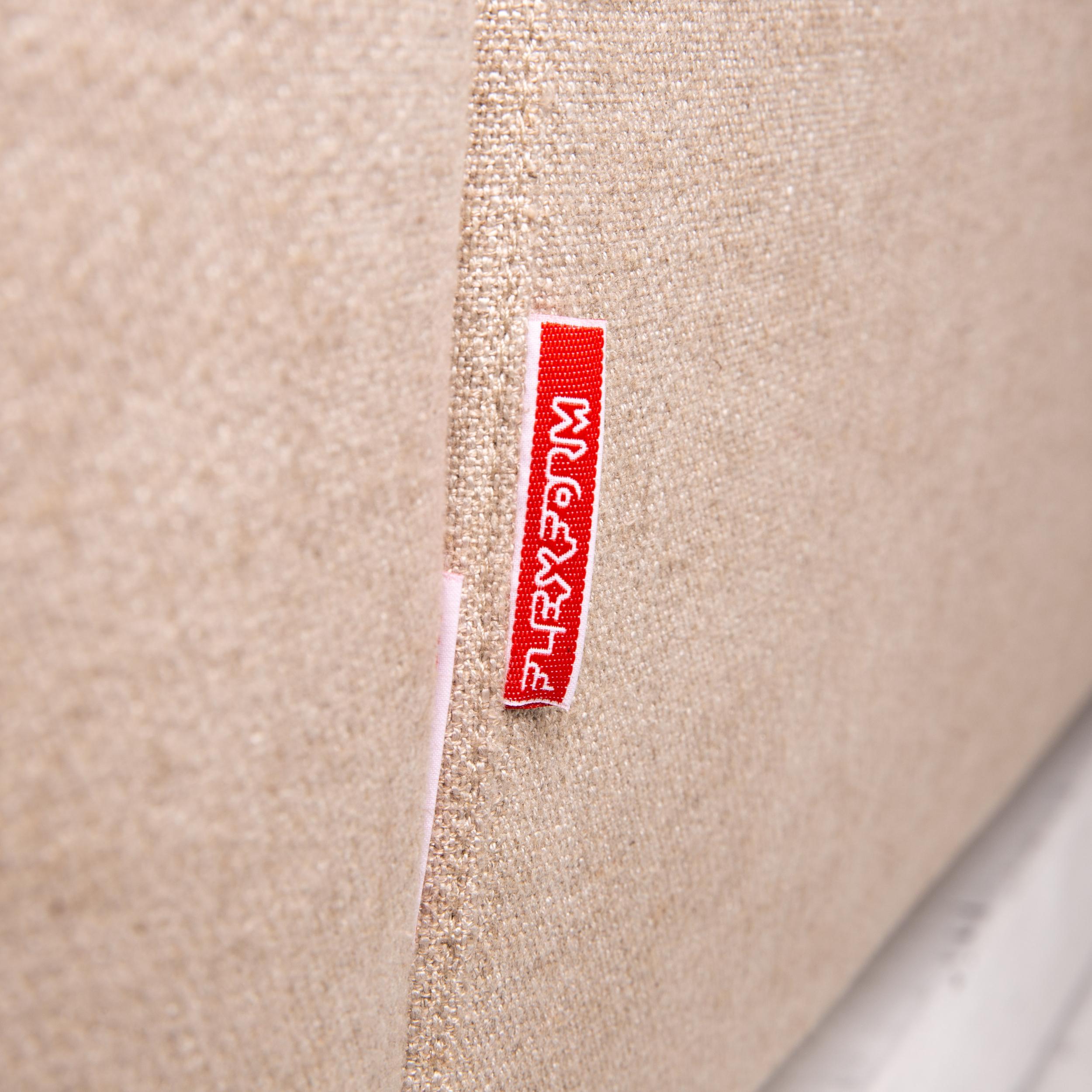Flexform Long Island Fabric Corner Sofa Cream Sofa Couch In Good Condition In Cologne, DE