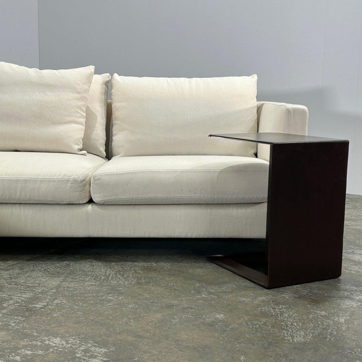Flexform Canapé en L Long Island, Ottoman et meuble Brown en vente 4