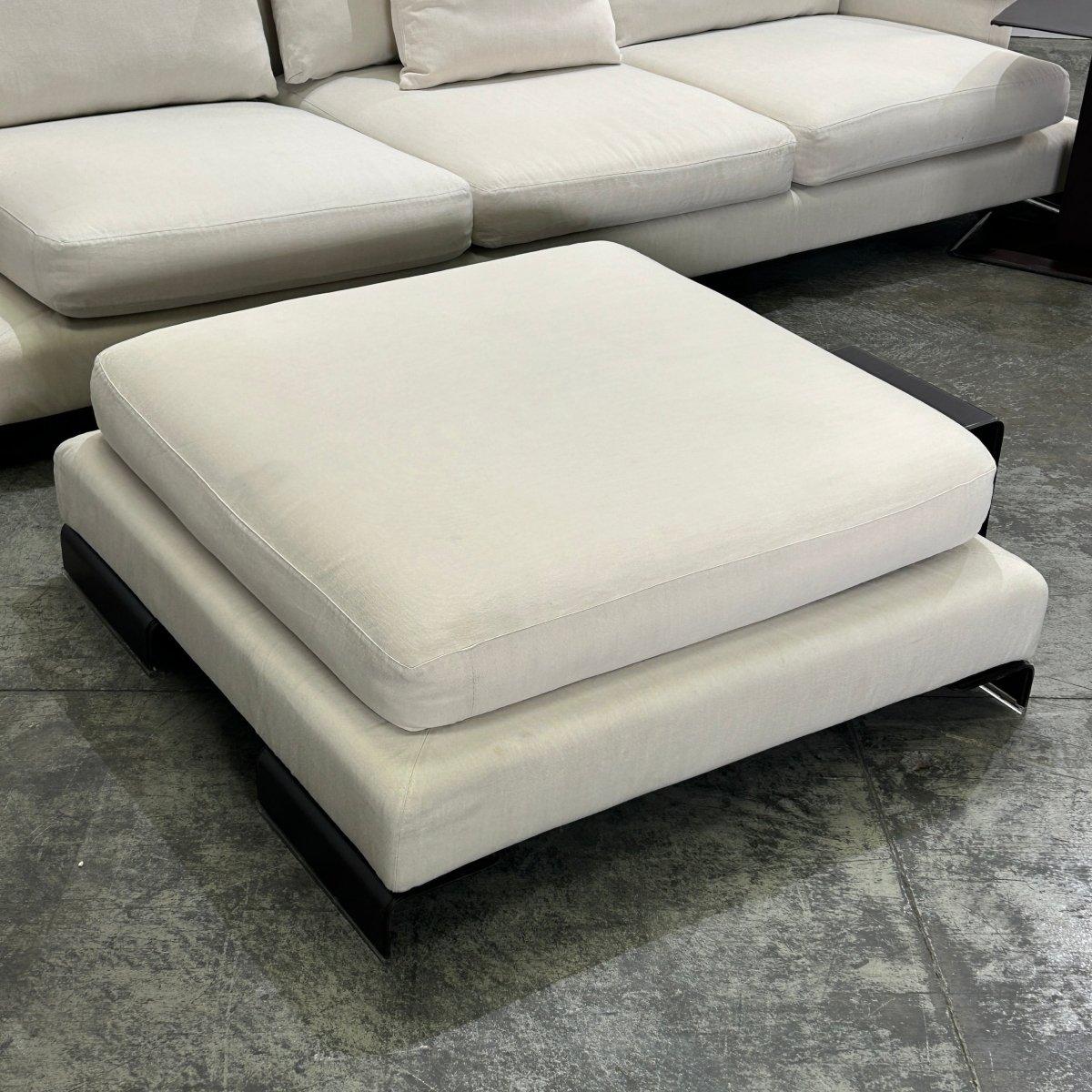 Flexform Canapé en L Long Island, Ottoman et meuble Brown Bon état - En vente à Basildon, London