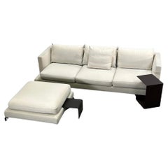 Used Flexform Long Island L Shaped Sofa, Ottoman and Brown Unit