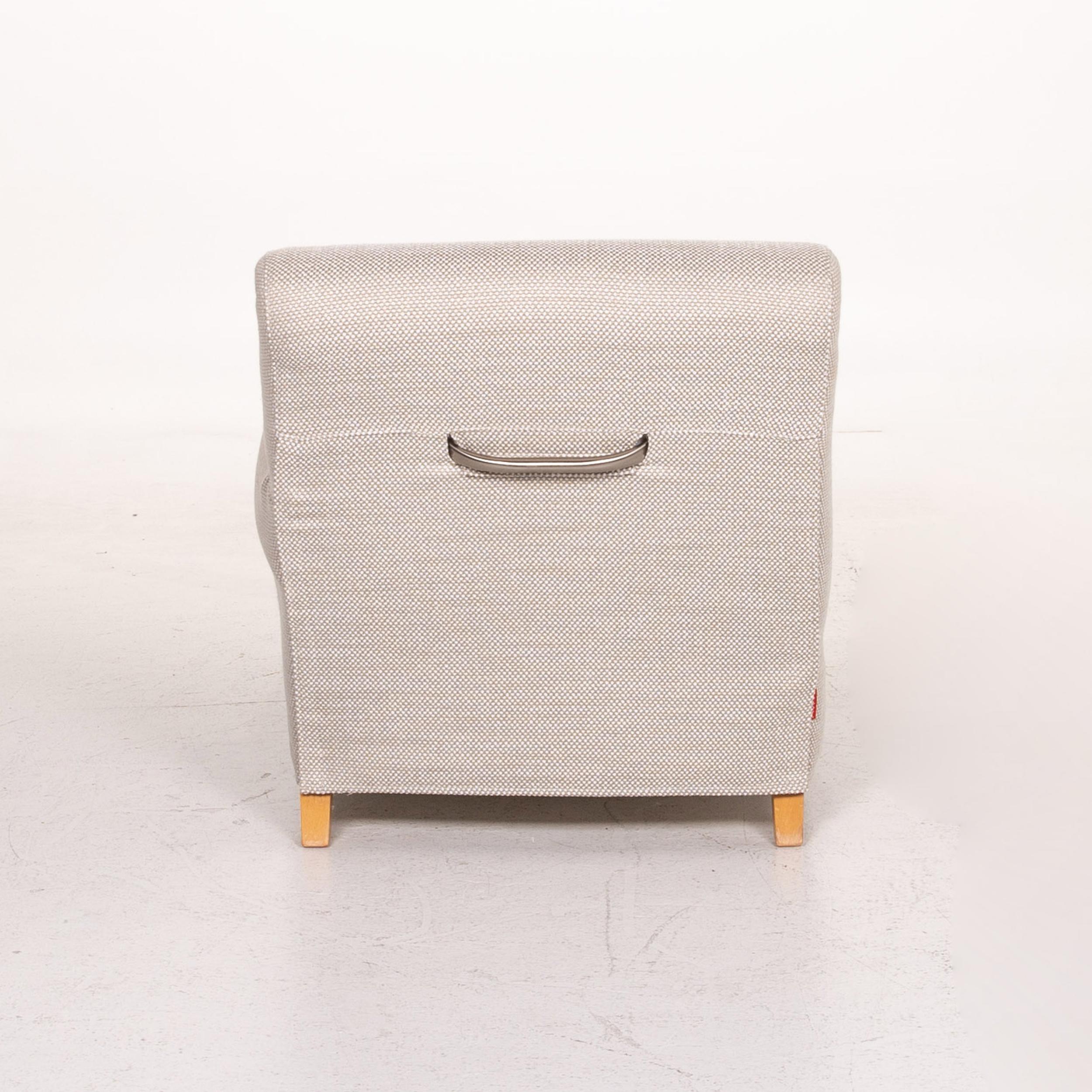 Flexform Nonnamaria Fabric Lounger Beige Gray-Beige Chaise Longue Dormeuse 4