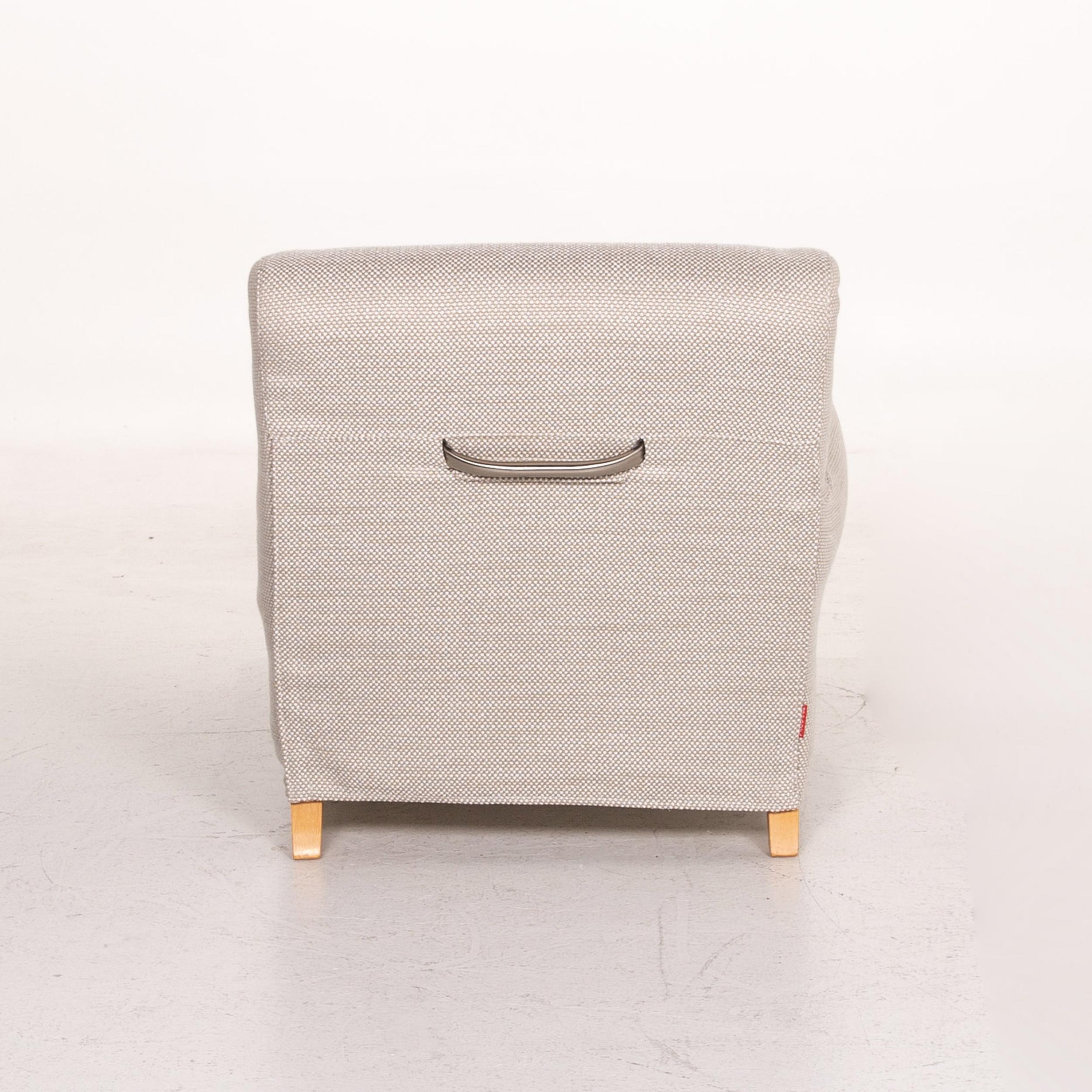 Flexform Nonnamaria Fabric Lounger Beige Gray Beige Chaise Longue Dormeuse 1