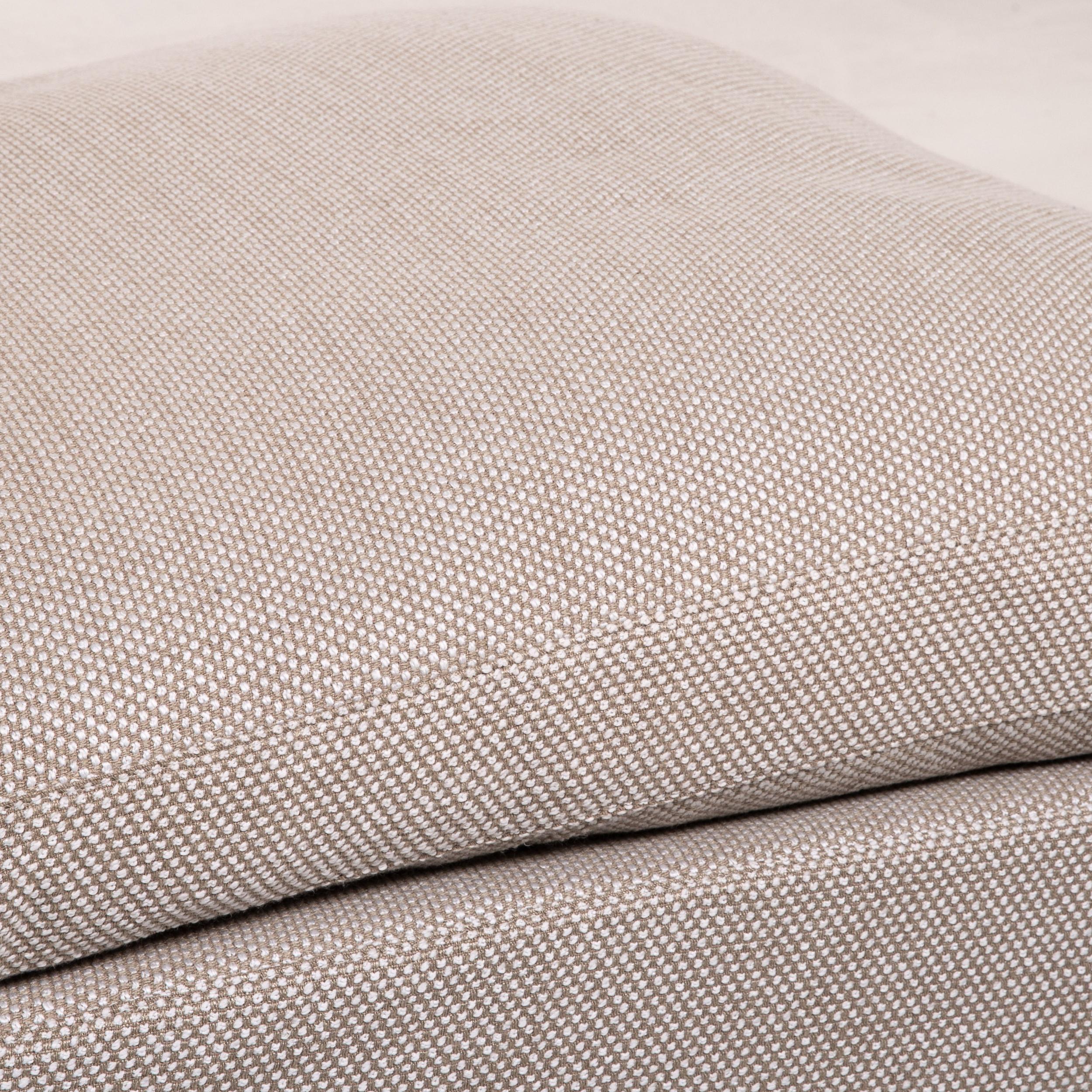 Modern Flexform Nonnamaria Fabric Lounger Beige Gray-Beige Chaise Longue Dormeuse