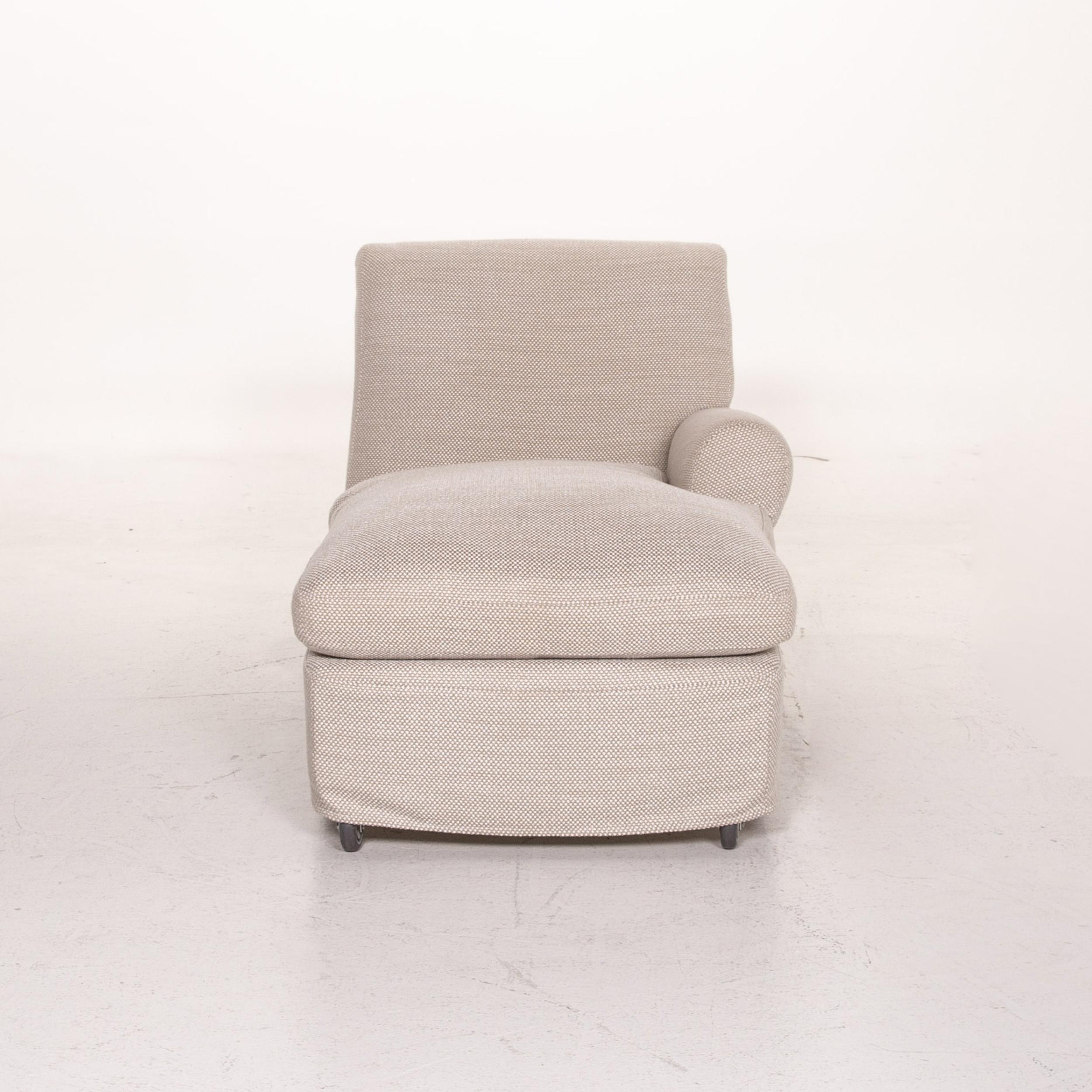 Flexform Nonnamaria Fabric Lounger Beige Gray-Beige Chaise Longue Dormeuse 1