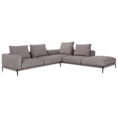 Flexform Romeo Fabric Corner Sofa Gray Sofa Couch