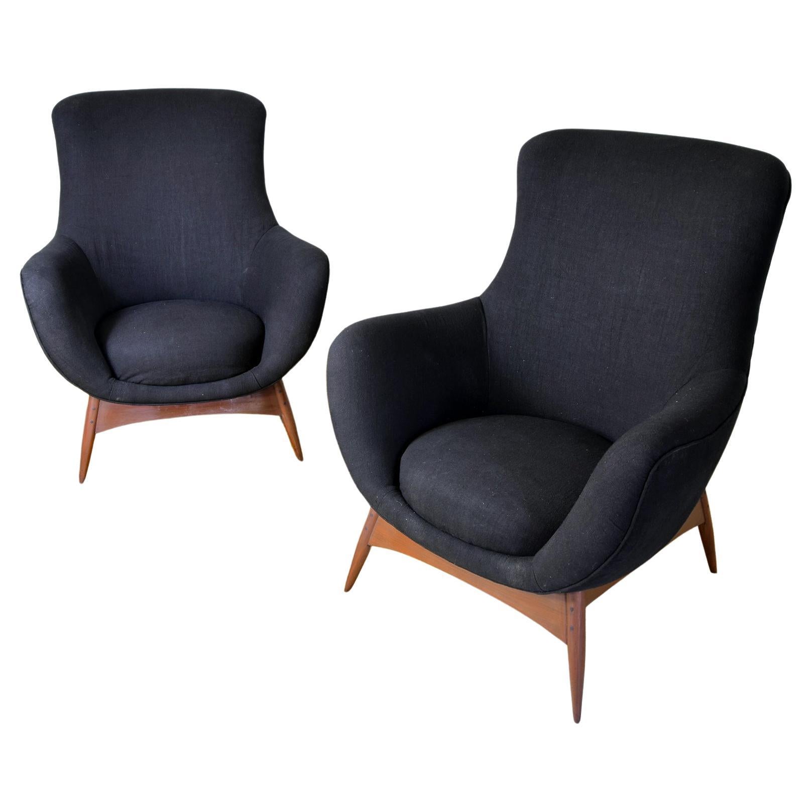 Flexform set of two armchairs 1950s