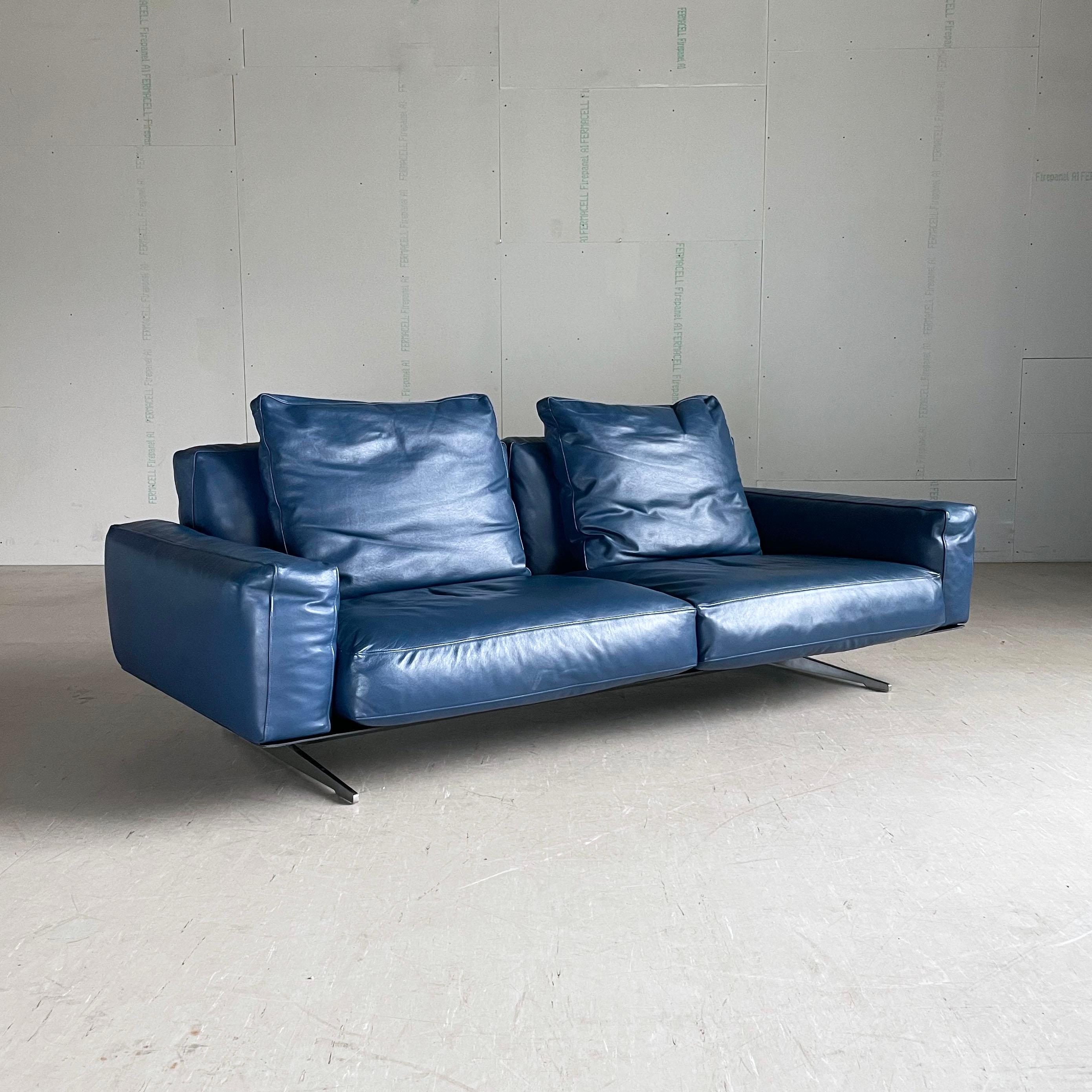 Sofa Flexform Soft Dream 2 Seater en cuir conçu par Antonio Citterio en vente 3