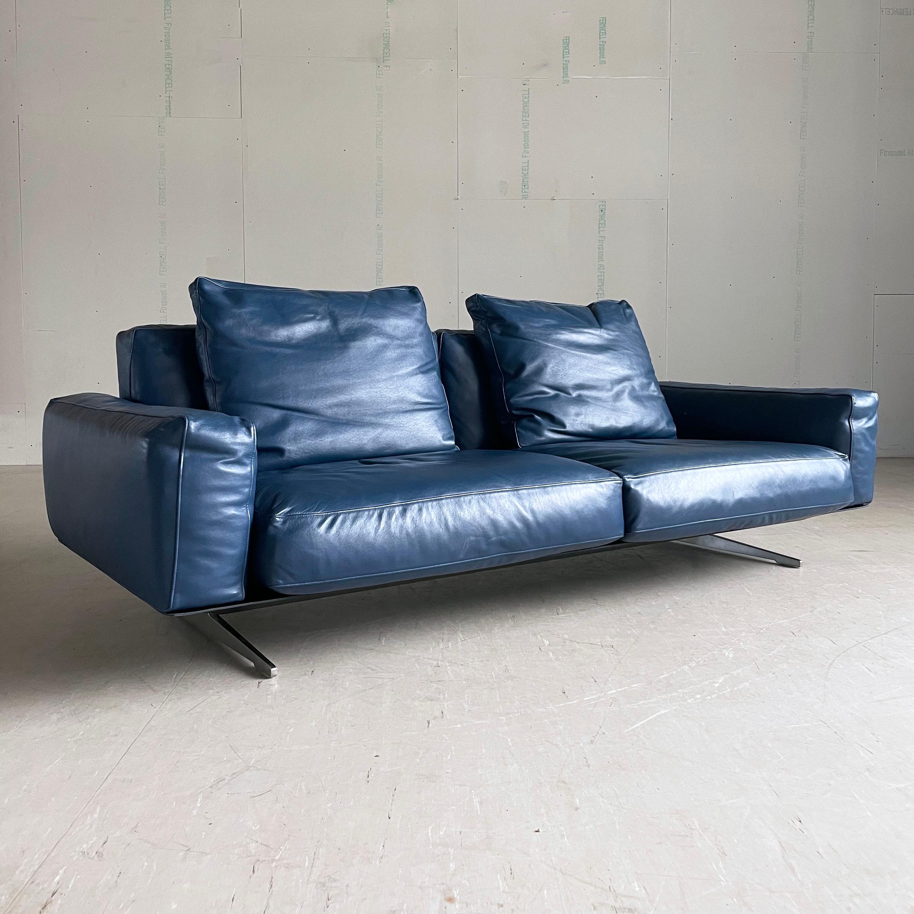 Sofa Flexform Soft Dream 2 Seater en cuir conçu par Antonio Citterio en vente 7