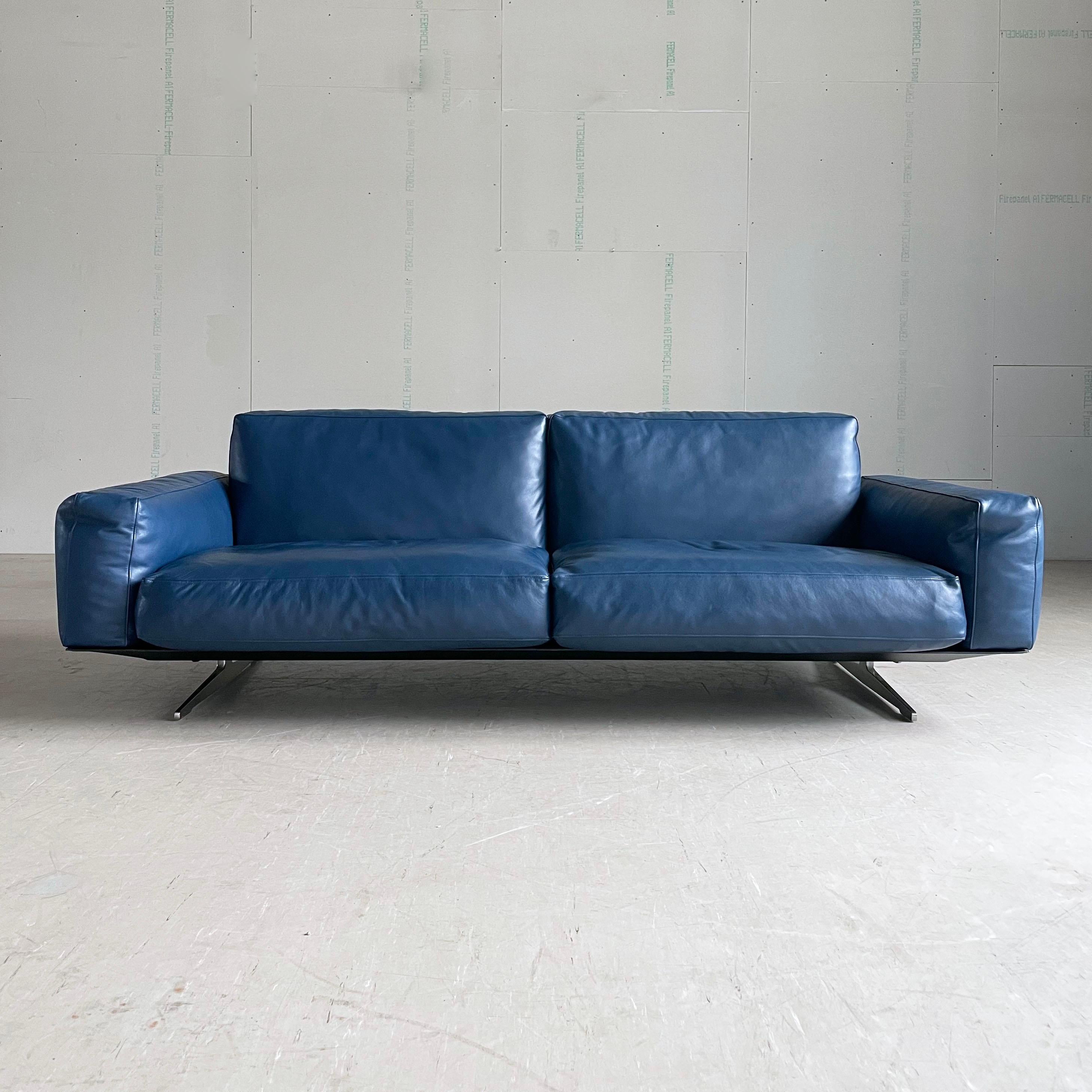 Sofa Flexform Soft Dream 2 Seater en cuir conçu par Antonio Citterio en vente 1
