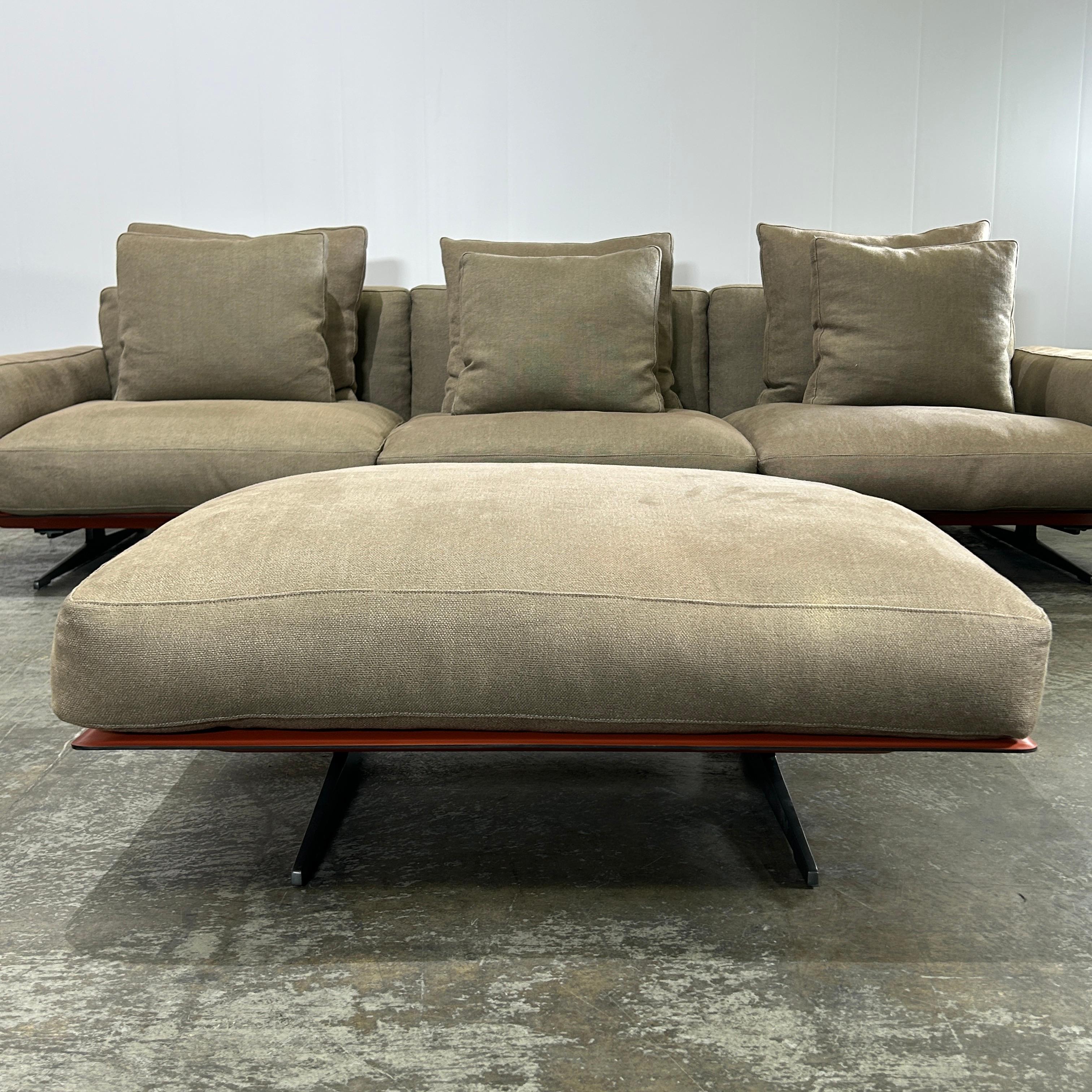 Flexform Soft Dream Three Seater Sofa & Ottoman For Sale 1