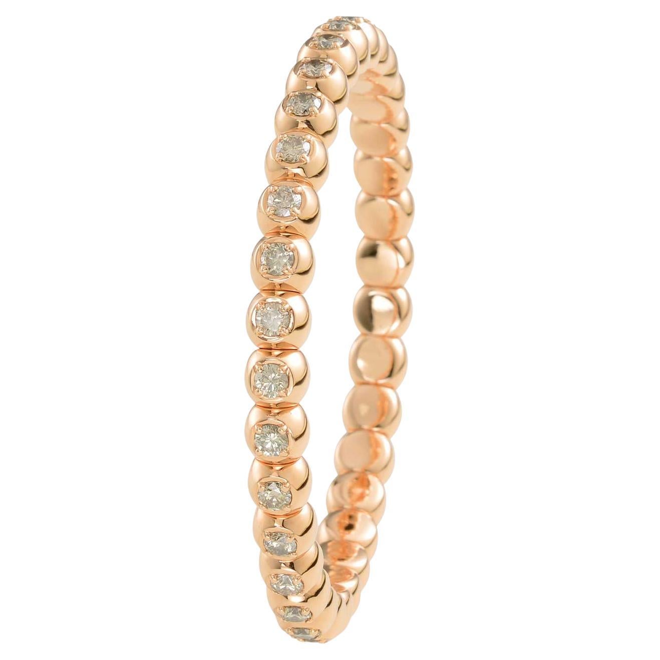 
A trendy bangle, a piece of jewelry that you won't want to put down, a jeweler's piece from the German jewelry manufacturer Silhouette from Pforzheim, without clasp, is pulled flexibly over the wrist, 33 full-cut diamonds in top quality with 0.196