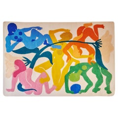 Flexibility Required New Zealand Wool Unique Tapestry Rug By Miranda Makaroff