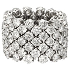 Flexible 7-Row Diamond Band Ring