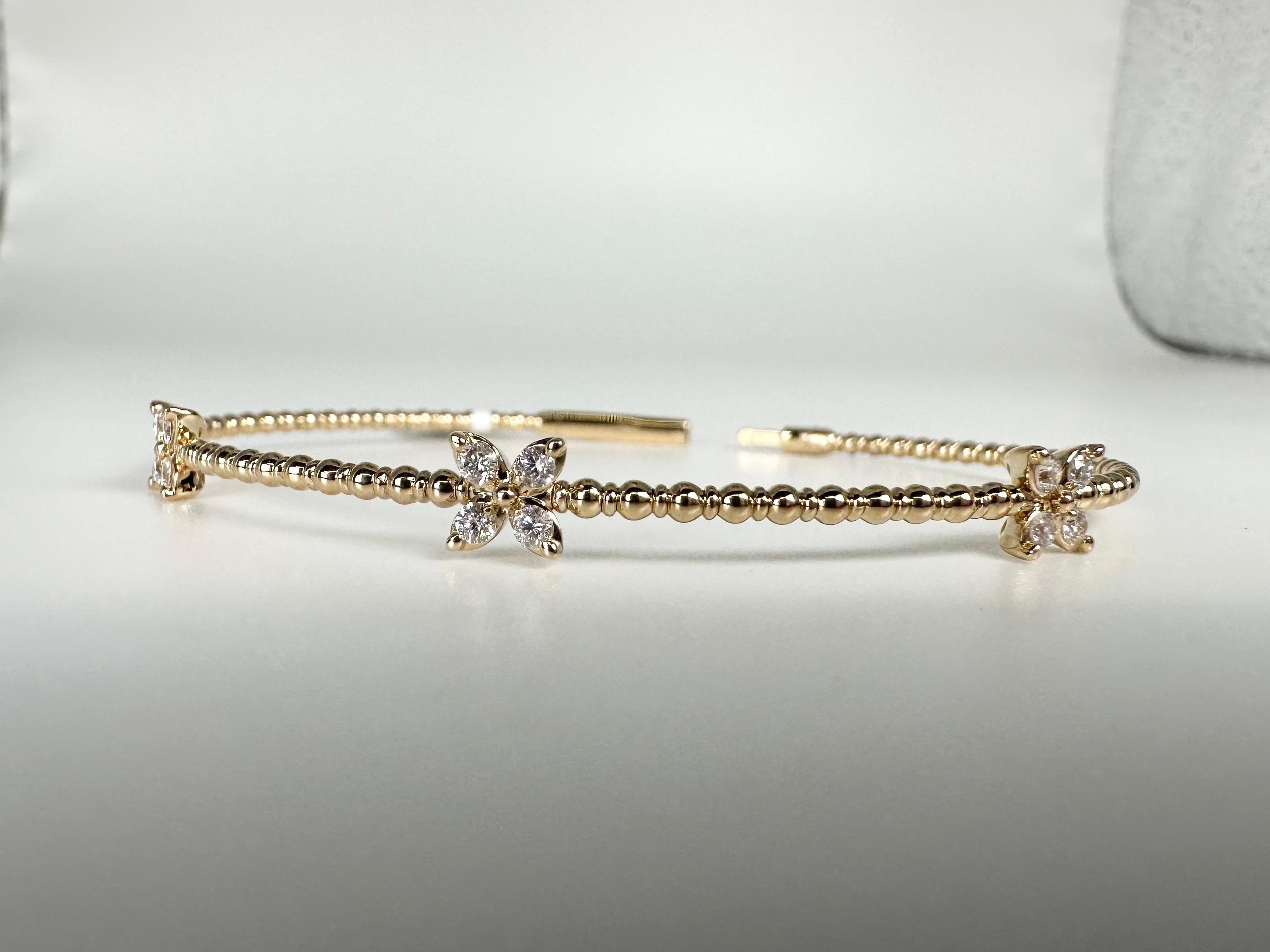 Brilliant Cut Flexible bangle bracelet diamond bracelet  For Sale