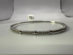 Flexible bangle bracelet with diamonds 0.45 carats 14KT gold