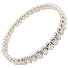 Pulsera Flexible Forma Grano de Arroz Oro Blanco 18 Kilates