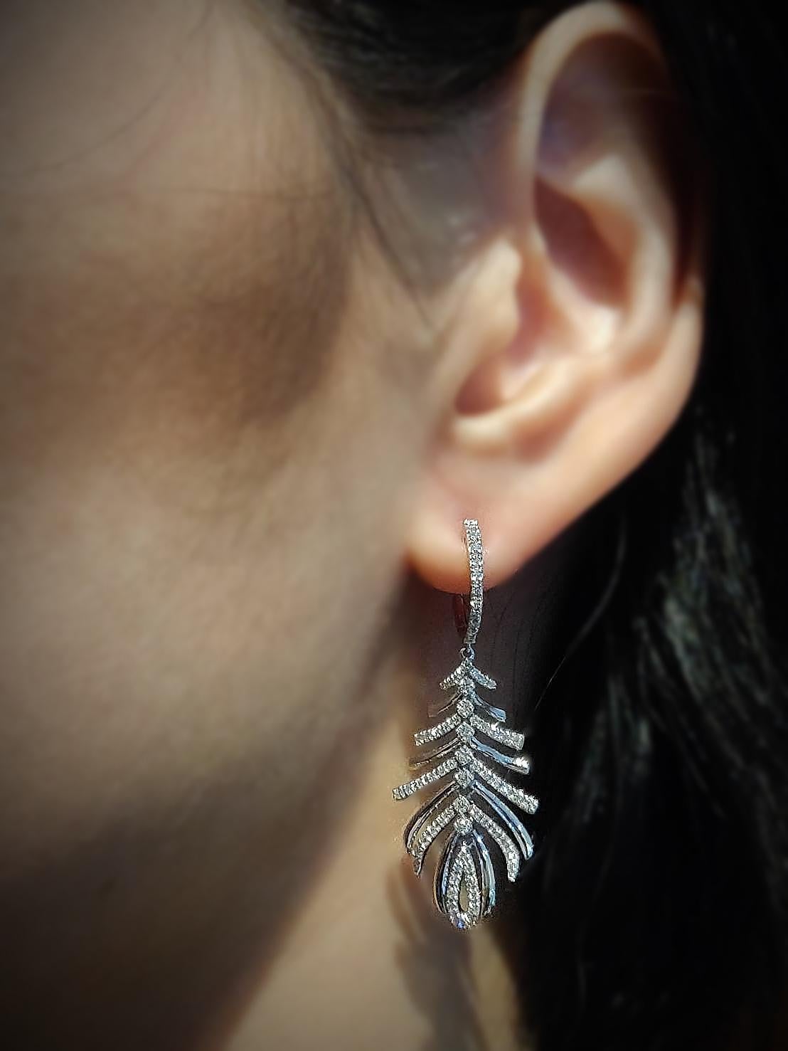 feather shaped earrings