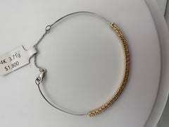 Flexible Diamond Bangle Bracelet 14KT gold