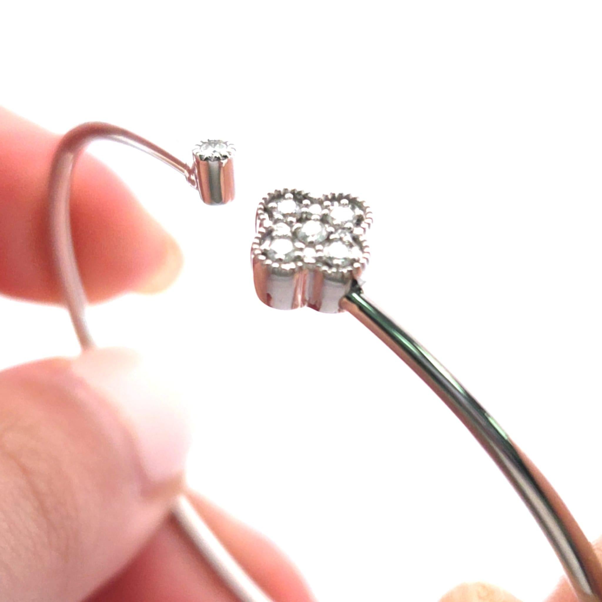 Flexibler Diamant-Armreif D.20ct 14kwg im Zustand „Neu“ im Angebot in New York, NY