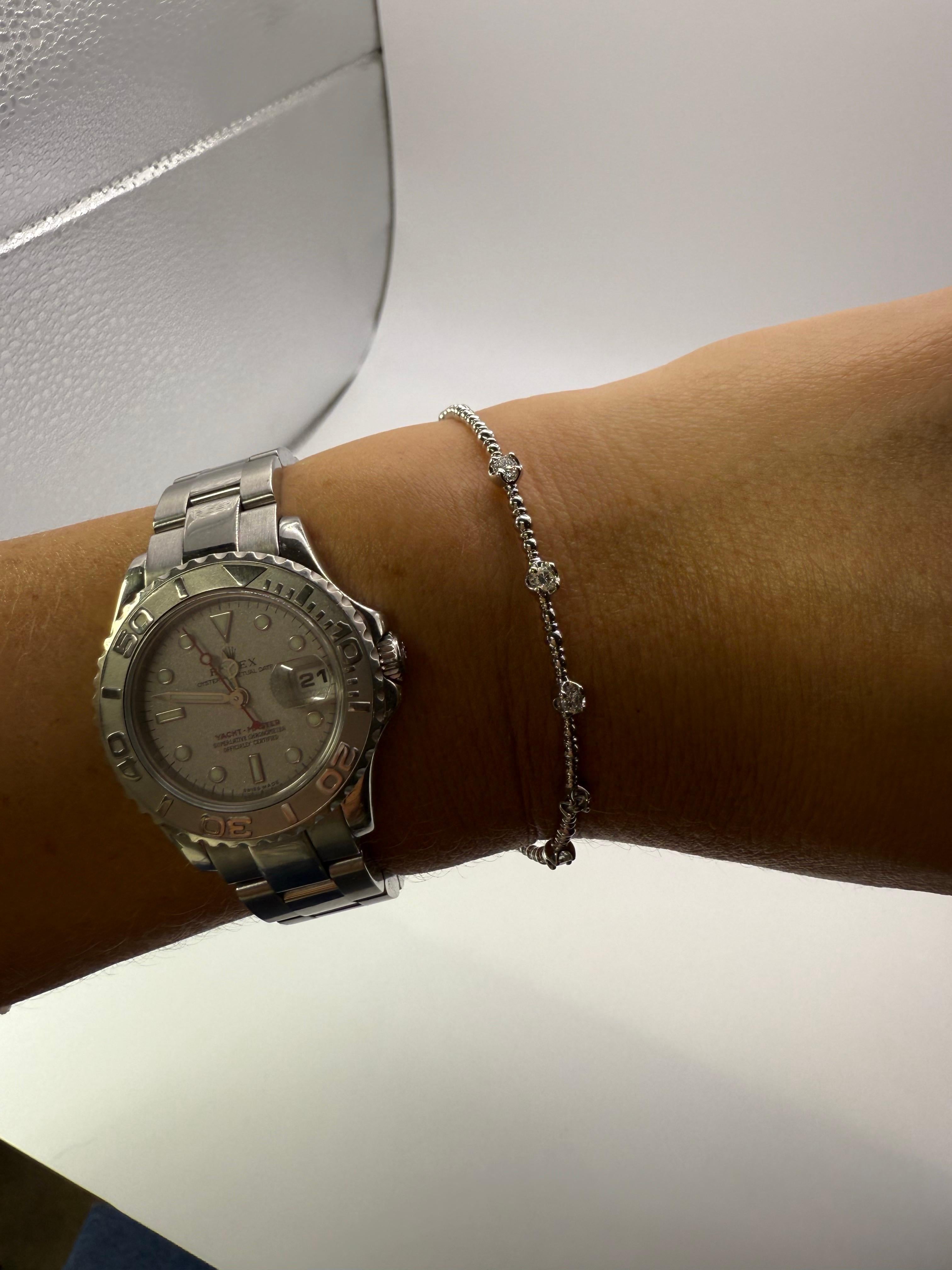 Flexible Diamond bracelet 14KT gold en Nuevo estado para la venta en Jupiter, FL