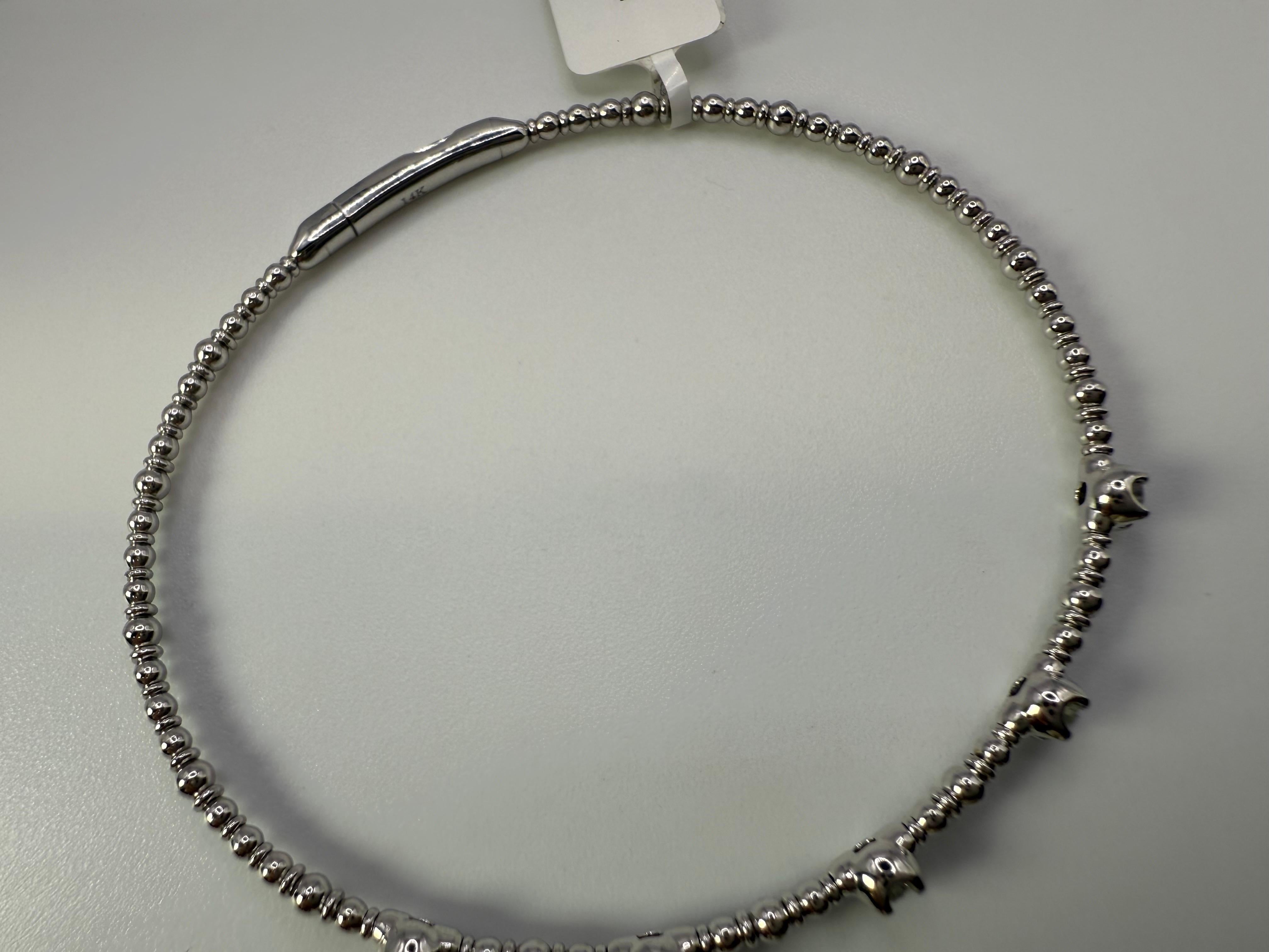 Flexible Diamond bracelet 14KT gold en venta 1