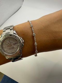 Flexible Diamond bracelet fits most wrists 14KT gold