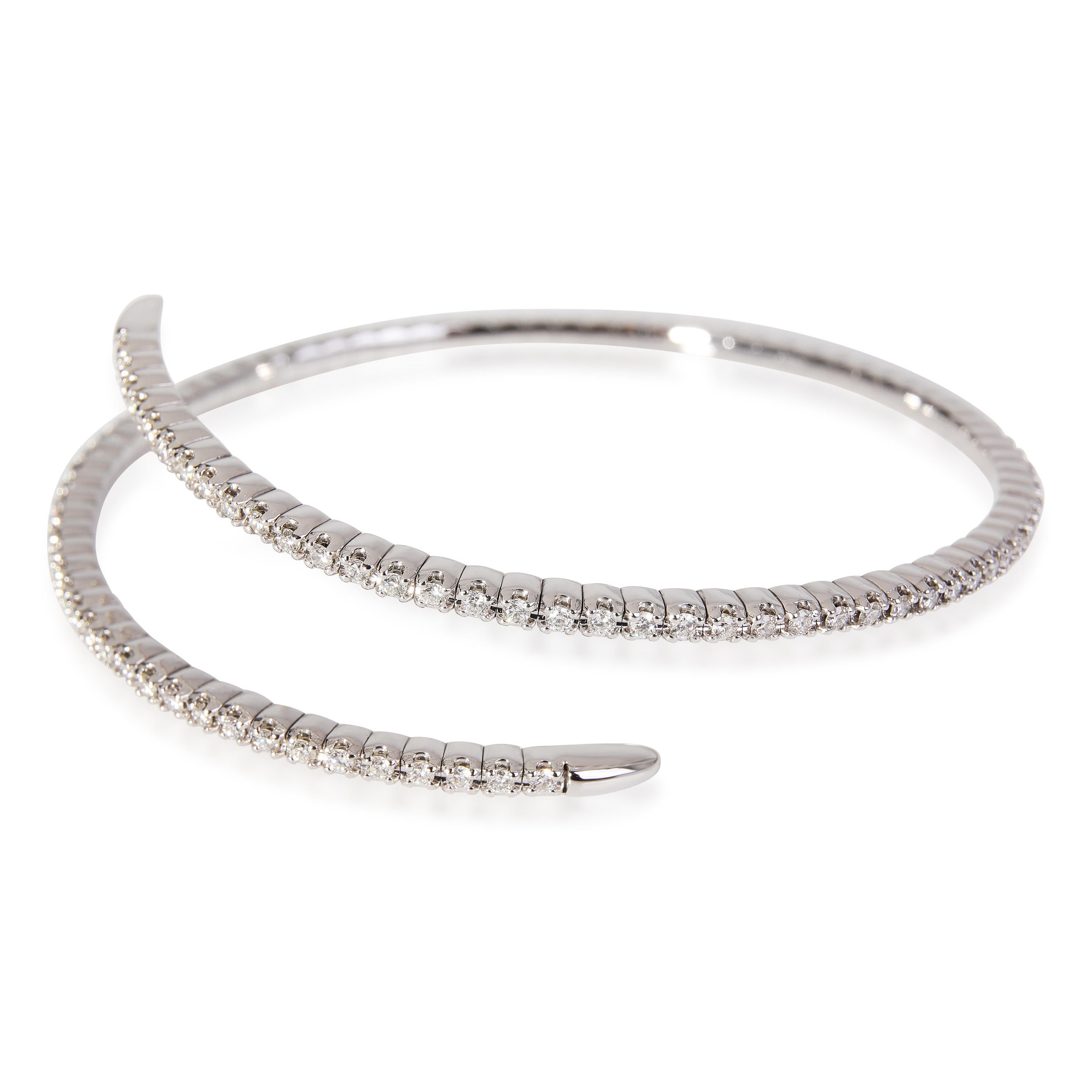 Flexibles Diamantarmband aus 18 Karat Weißgold ''1,50 Karat'' Damen im Angebot