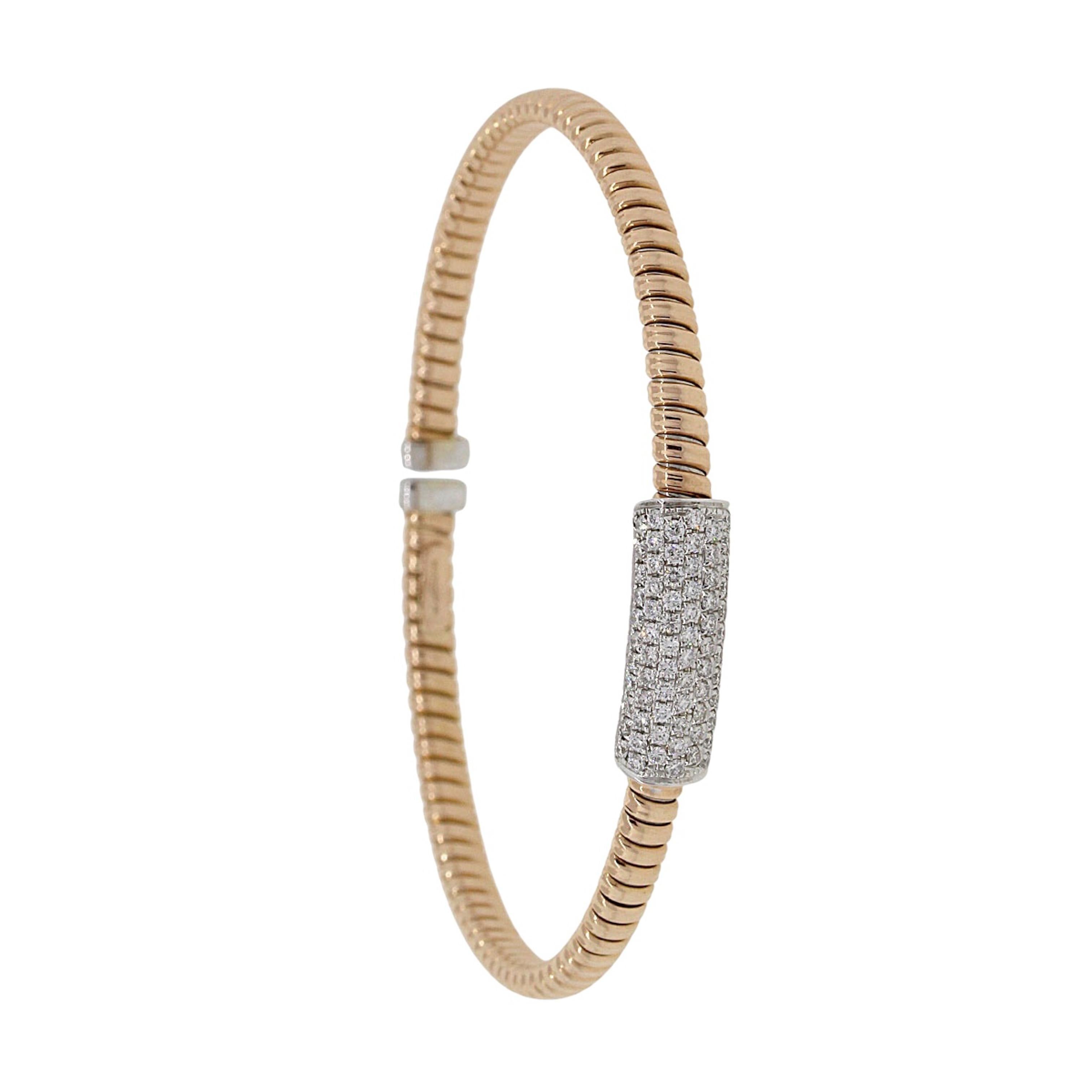 Bracciale flessibile con diamanti in vendita 2
