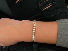 Flexible Diamond Flower Motif Bracelet in 14k Rose Gold