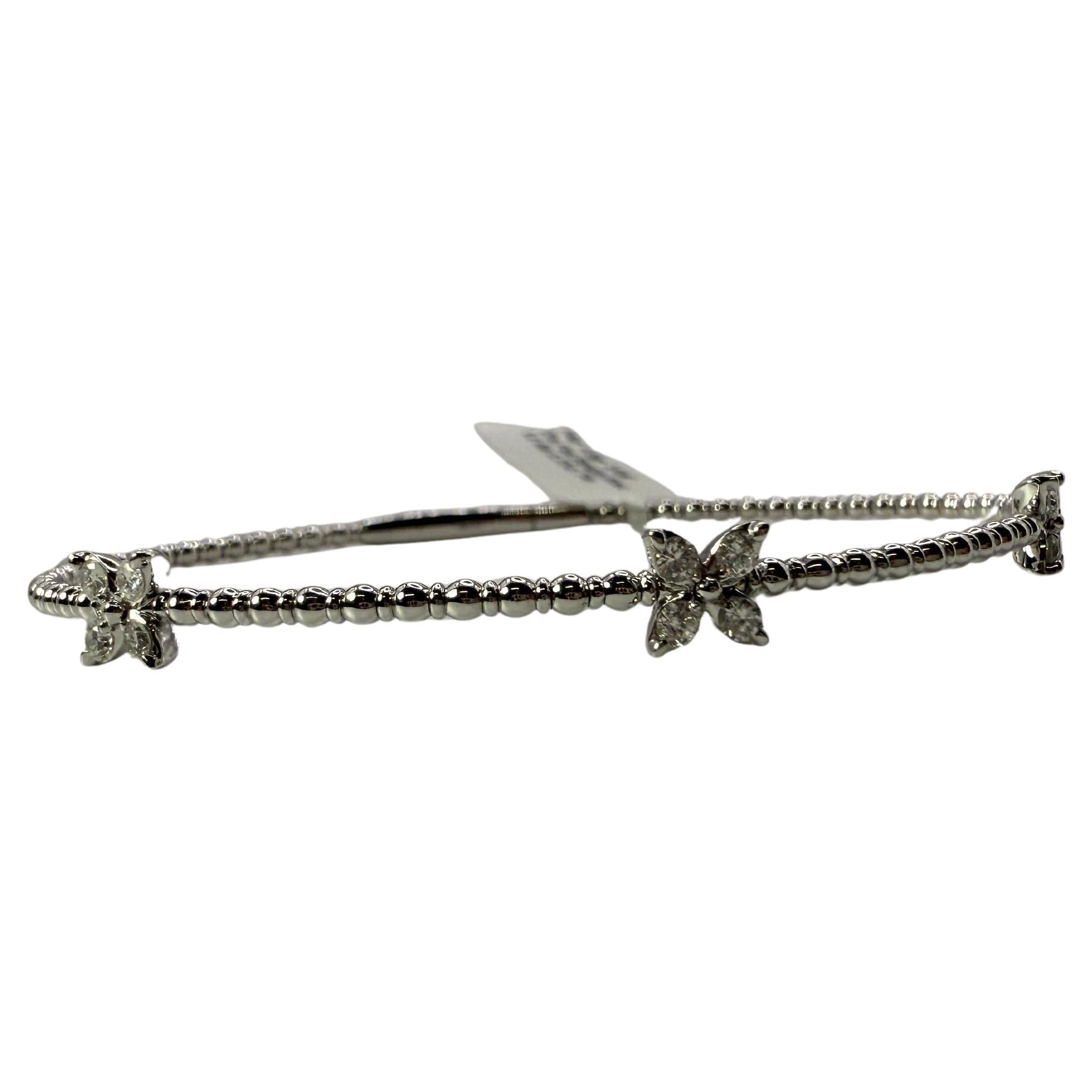 Flexible diamond bracelet with marquise diamonds in 14KT gold, 0.35 carats of diamonds and 4.8 grams total weight. Fits most wrists flexible technology!

WHAT YOU GET AT STAMPAR JEWELERS:
Stampar Jewelers, located in the heart of Jupiter, Florida,