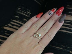 Flexible Diamond Wrap Ring in 14K Rose Gold