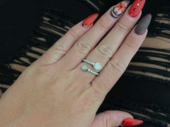 Flexible Diamond Wrap Ring in 14K White Gold