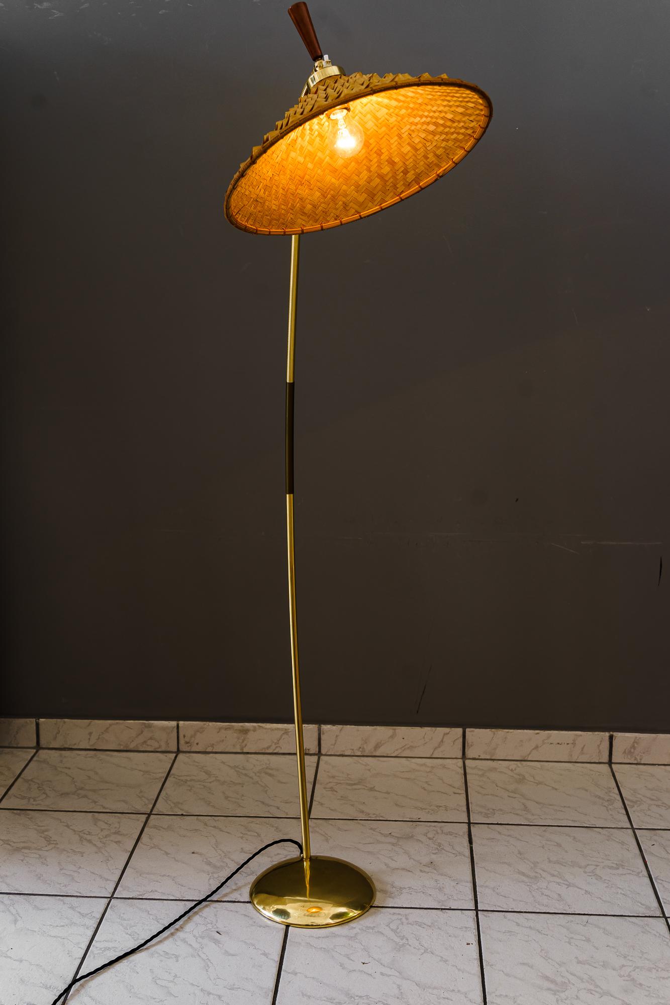 Flexible Floor Lamp by Rupert Nikoll with Original Condition Shade Around 1950s For Sale 3
