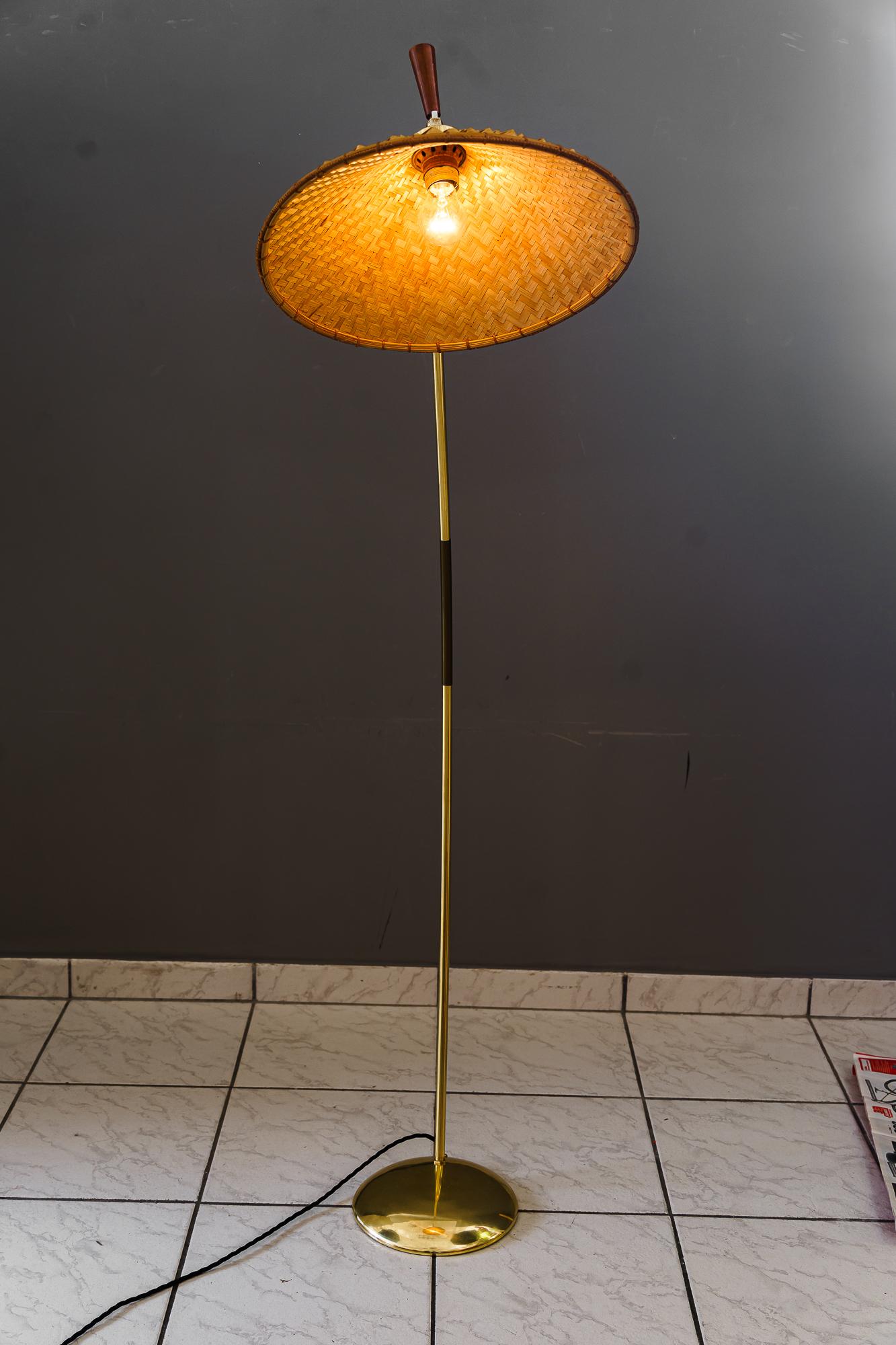 Flexible Floor Lamp by Rupert Nikoll with Original Condition Shade Around 1950s For Sale 5