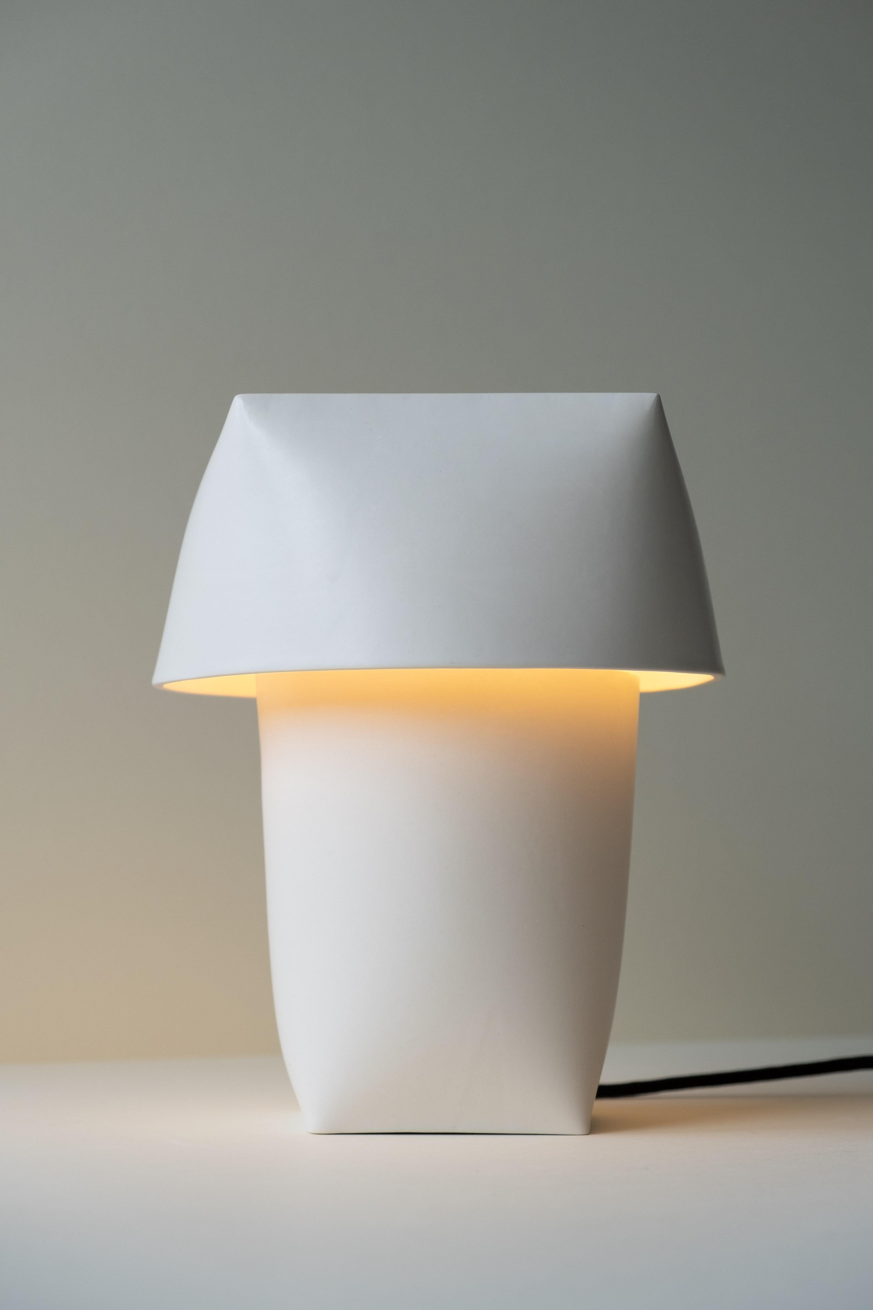 Glazed Flexible Formed Table Lamp by Rino Claessens For Sale