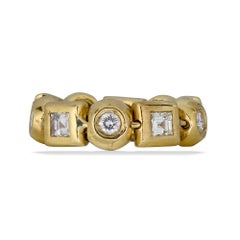 Flexible Gold and Diamond Band Ring