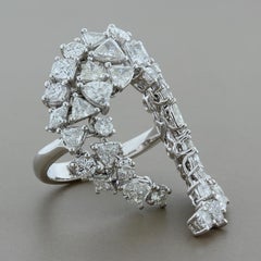 Flexible Mixed Cut Diamond Gold Ring
