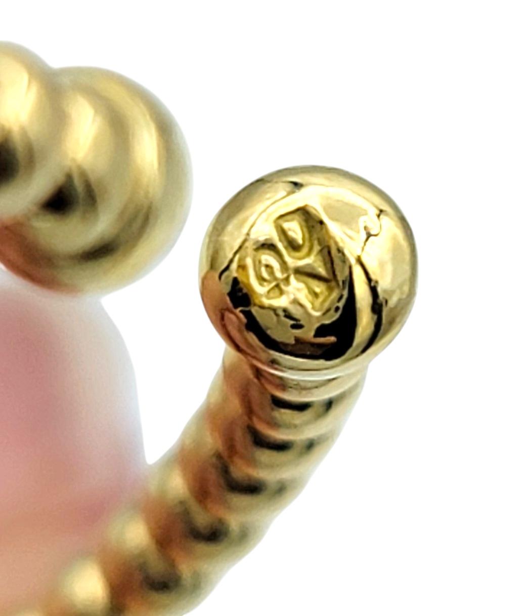 Flexible Narrow Bubble Style Cuff Bracelet With Diamonds in 18 Karat Yellow Gold en vente 1