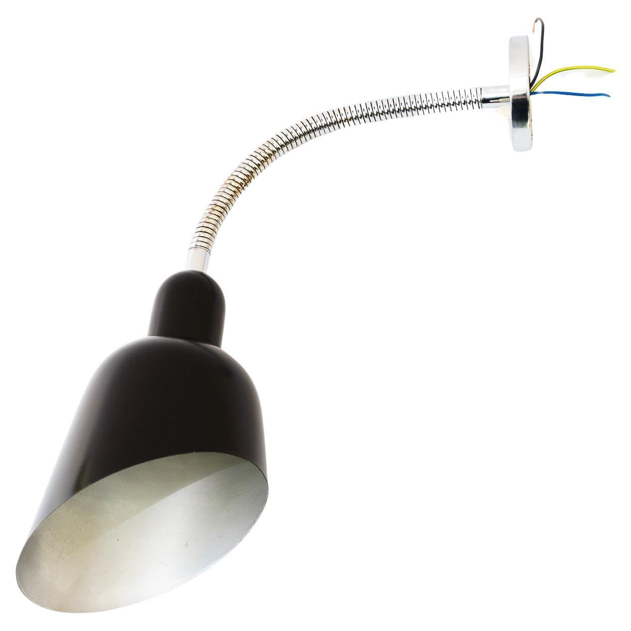 Flexible nickel art deco wandlampe wien um 1920er