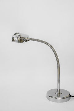 Flexible nickel plated  art deco table lamp around 1920s