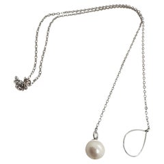 Collier flexible en or 14 carats avec perles et diamants, pour les amateurs minimalistes