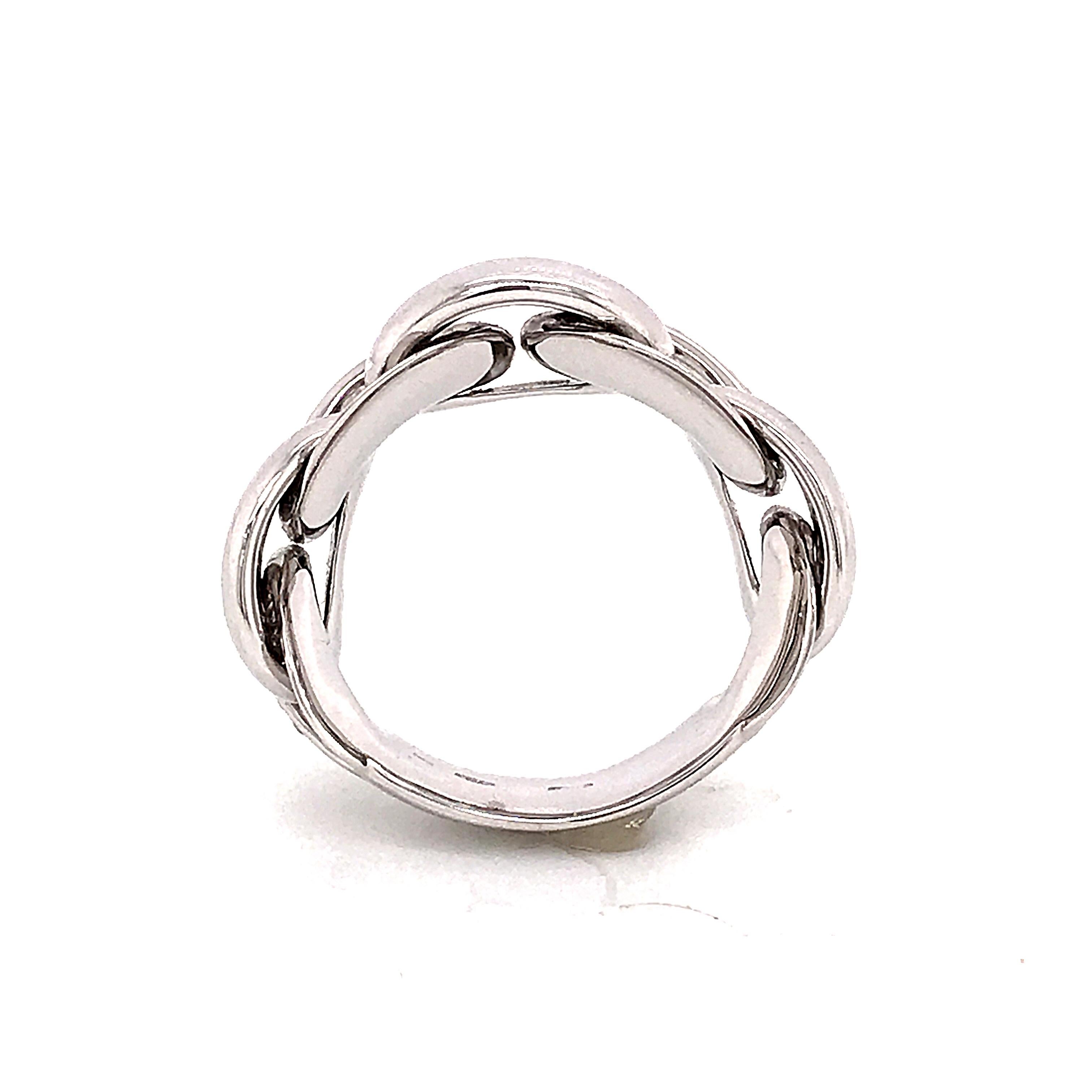 Flexible Ring Diamonds Round Shape White Gold 18 Karat  For Sale 3