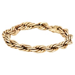Flexible Rope Band Ring Vintage 14k Yellow Gold Estate Fine Jewelry